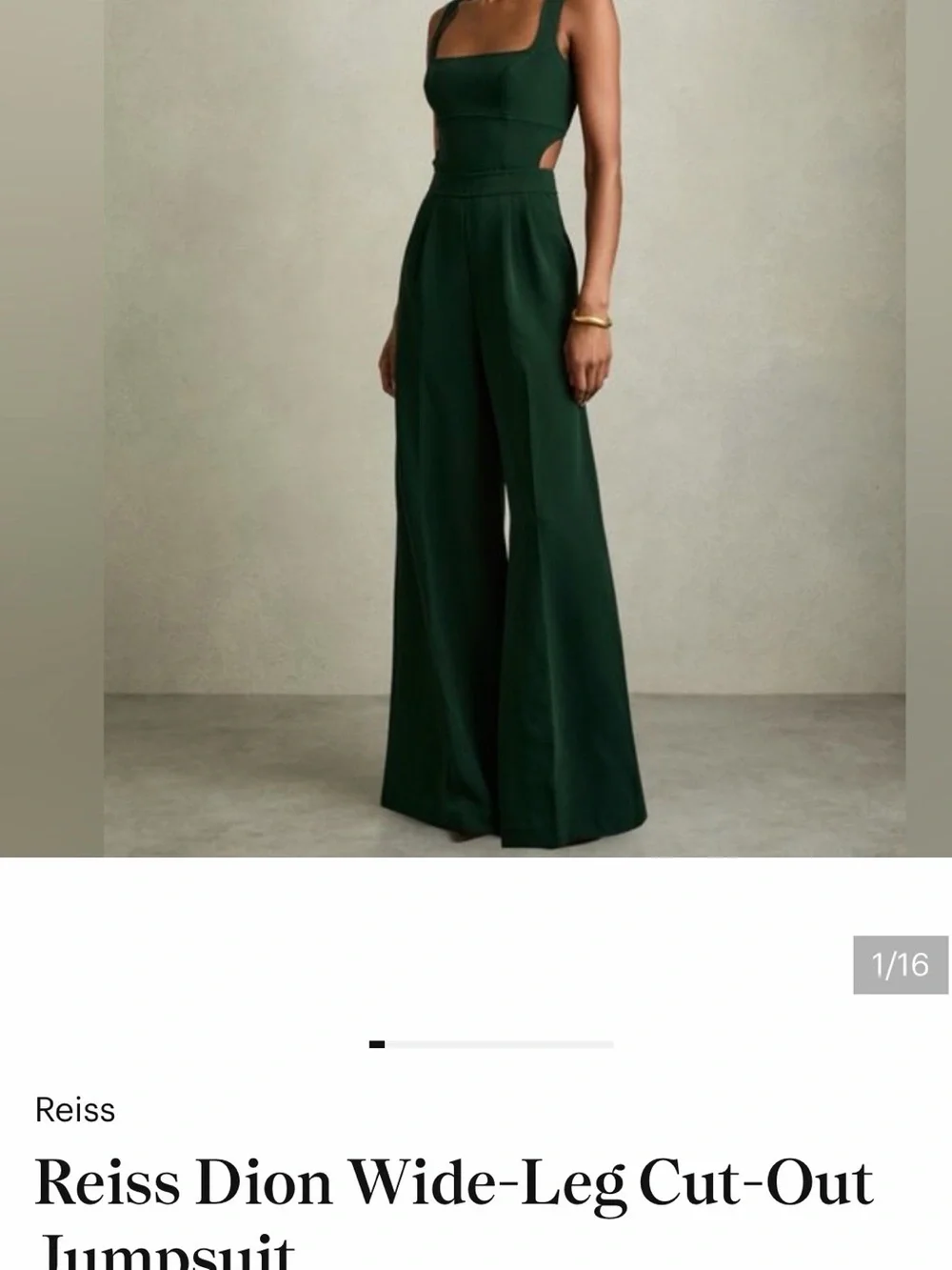 Reiss Dion Wide-Leg Cut-Out Jumpsuit - Picture 2 of 8